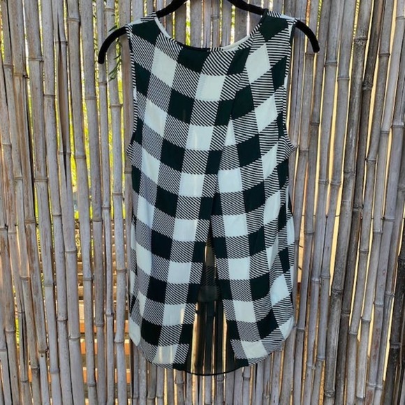 RAG & BONE Checkered Silk Blouse Tank sz Medium - Picture 4 of 14